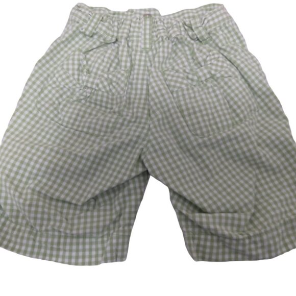 Gymboree | Green Check Elastic Waist Shorts | Size 3 - Picture 4 of 7